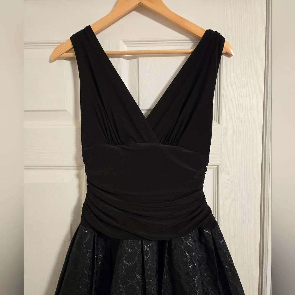 SL Fashions Black Fit And Flare Party Dress Size 8